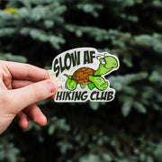Slow AF Hiking Club Turtle Sticker
