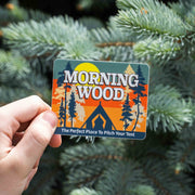Morning Wood Camping Sticker