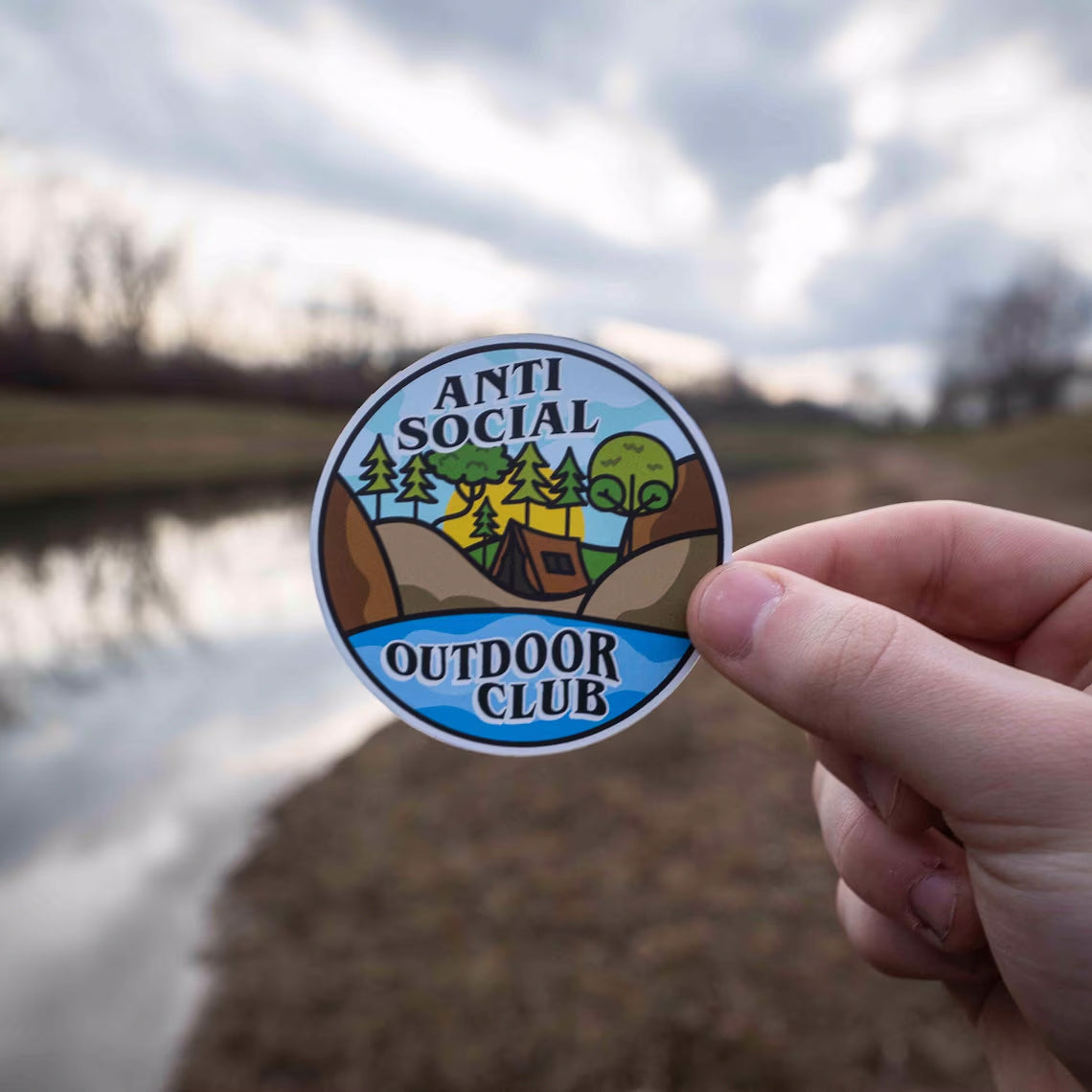 Anti Social Outdoor Club Camping Sticker