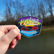 Explore Every Riverbend Kayak Sticker