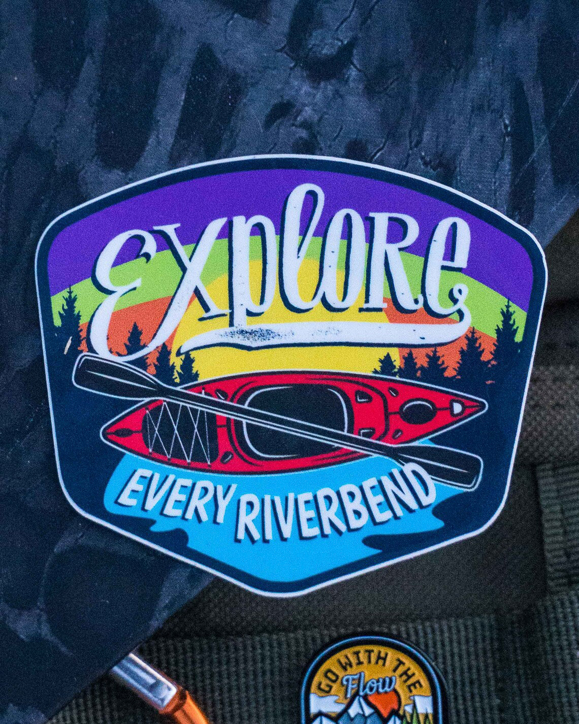 Explore Every Riverbend Kayak Sticker