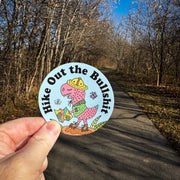 Hike That Shit T-Rex Hiking Sticker
