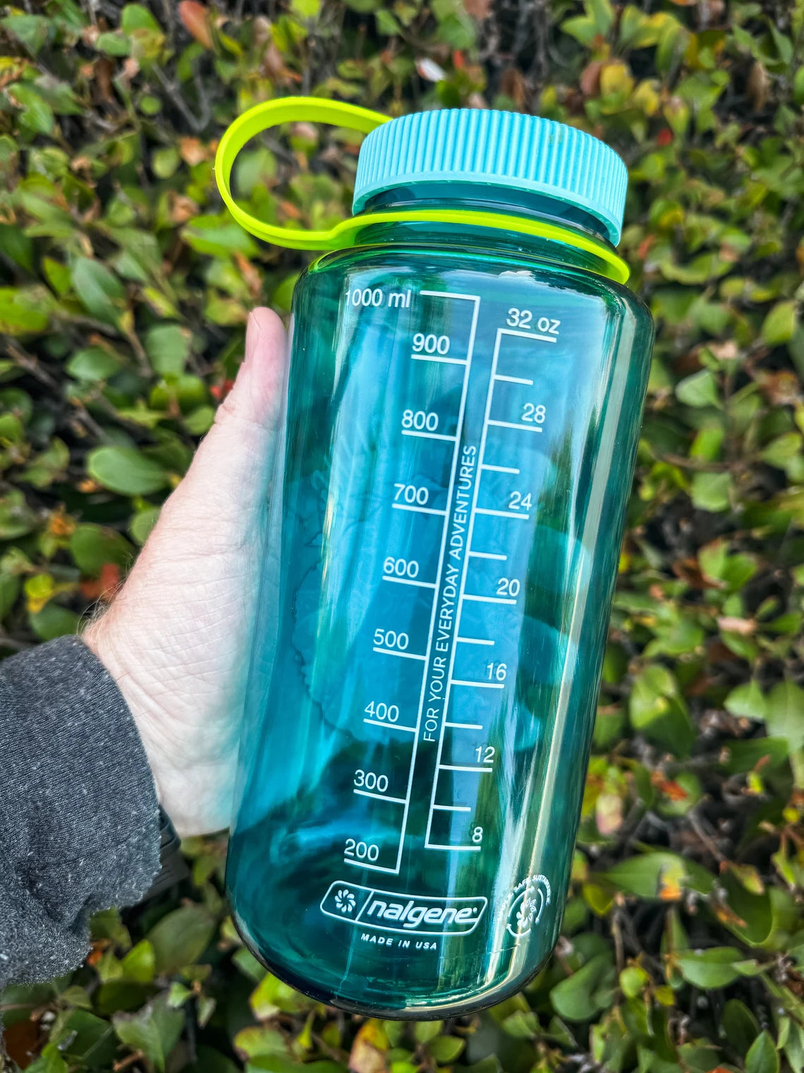 Keep Paddling Kayaking Skull Nalgene 32oz Wide Mouth Water Bottle - Blue