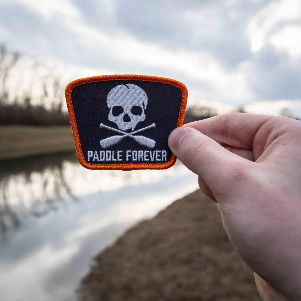 Paddle Forever Canoeing Embroidered Patch