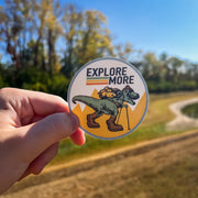 Explore More T-Rex Hiking Sticker