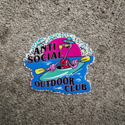 Anti Social Outdoor Club Glitter Sticker