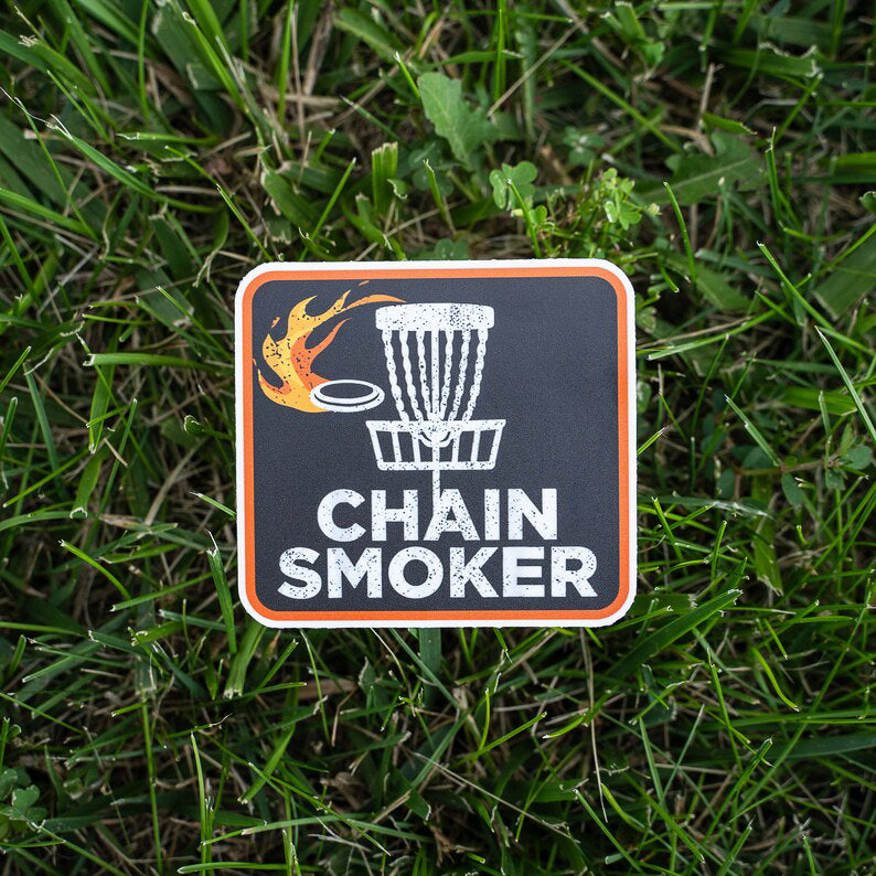 Disc Golf Chain Smoker Sticker