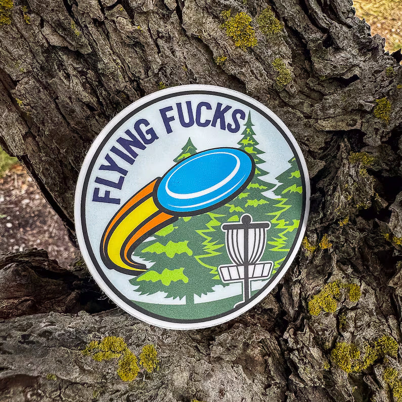 Disc Golf FlyIng Fucks Sticker