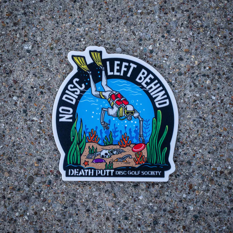No Disc Left Behind Disc Golf Sticker