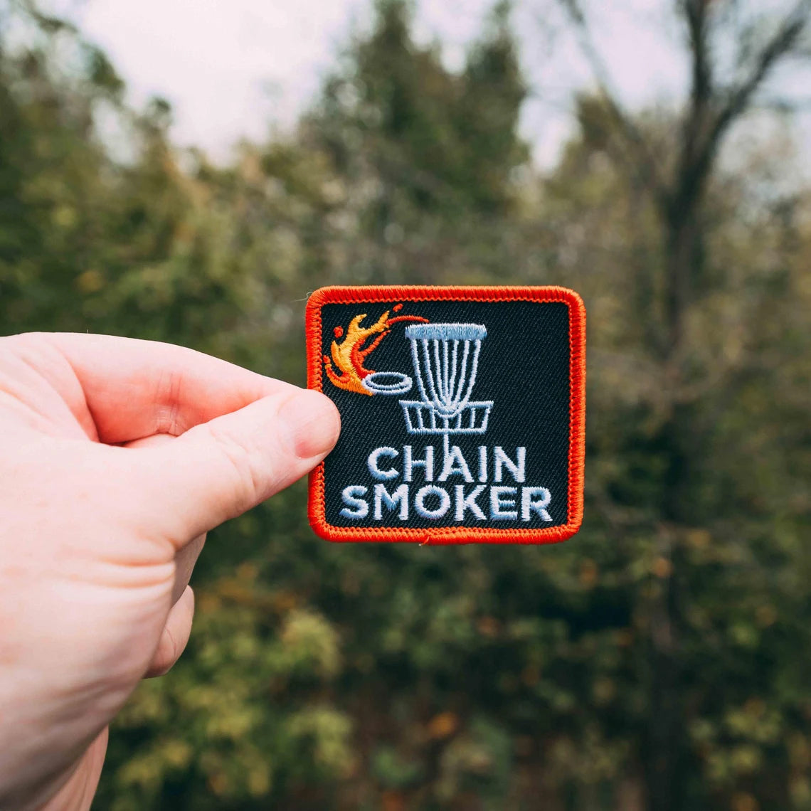 Disc Golf Chain Smoker Embroidered Patch