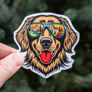 Happy Camper Dog Sticker