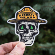 Respect the Wild Ranger Skull Sticker