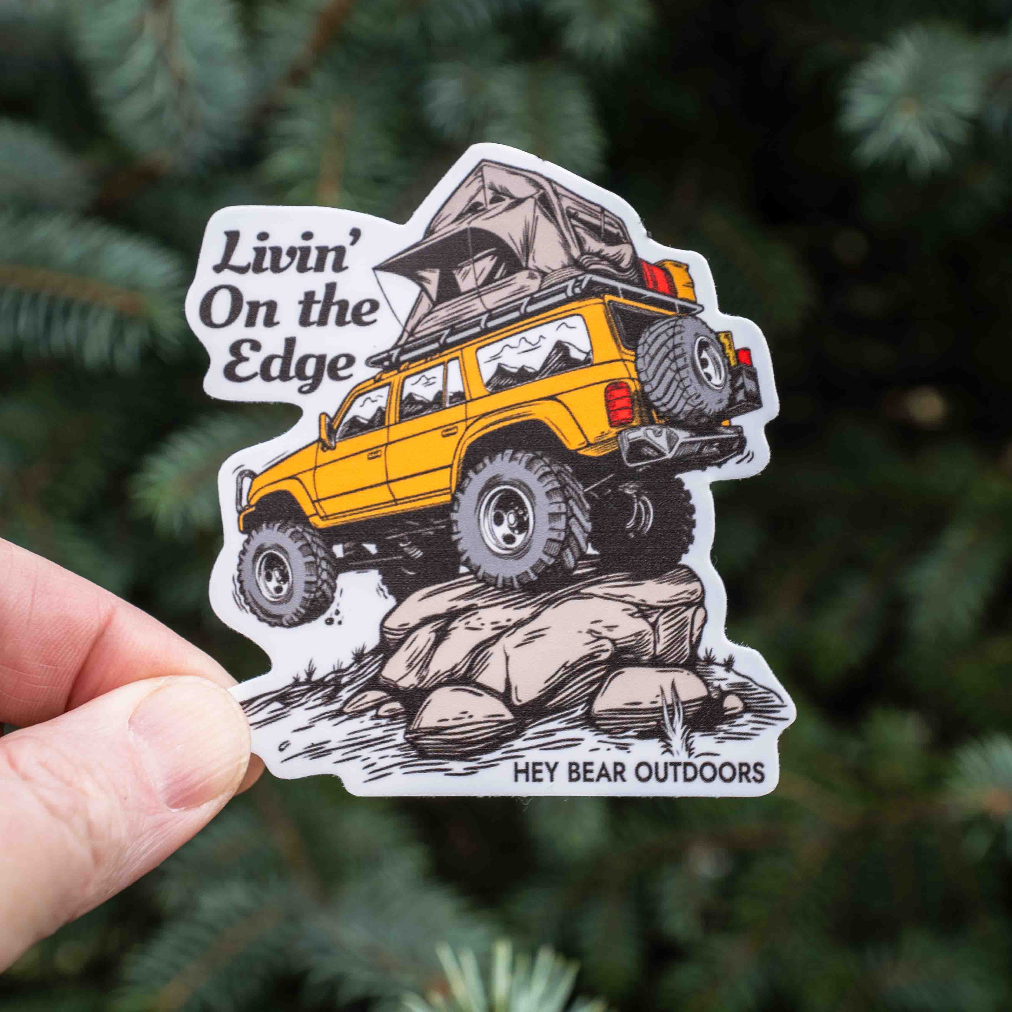 Livin' On the Edge Overlander Sticker
