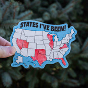 States I've Been Map DIY Sticker