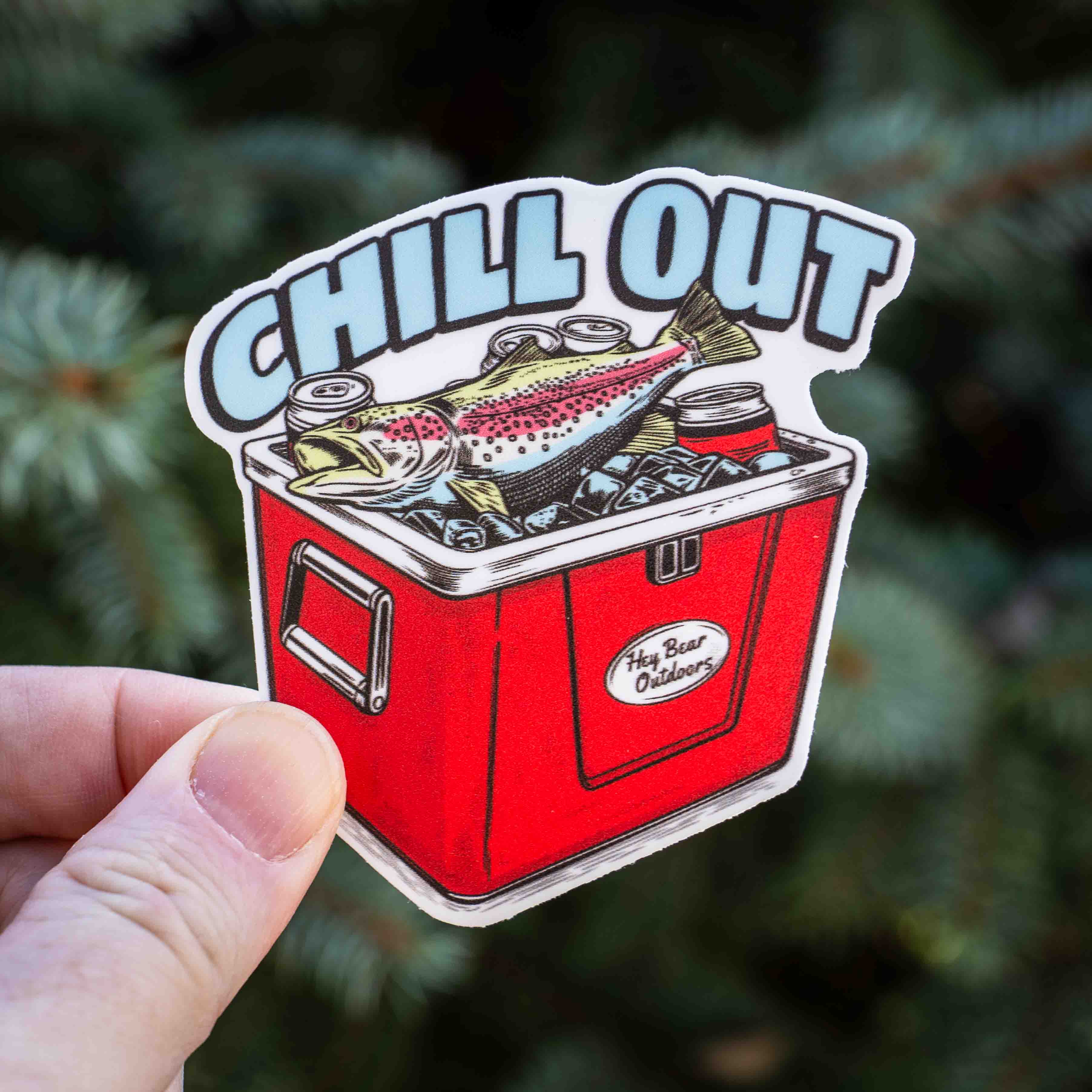Chill Out - Fishing Cooler Sticker