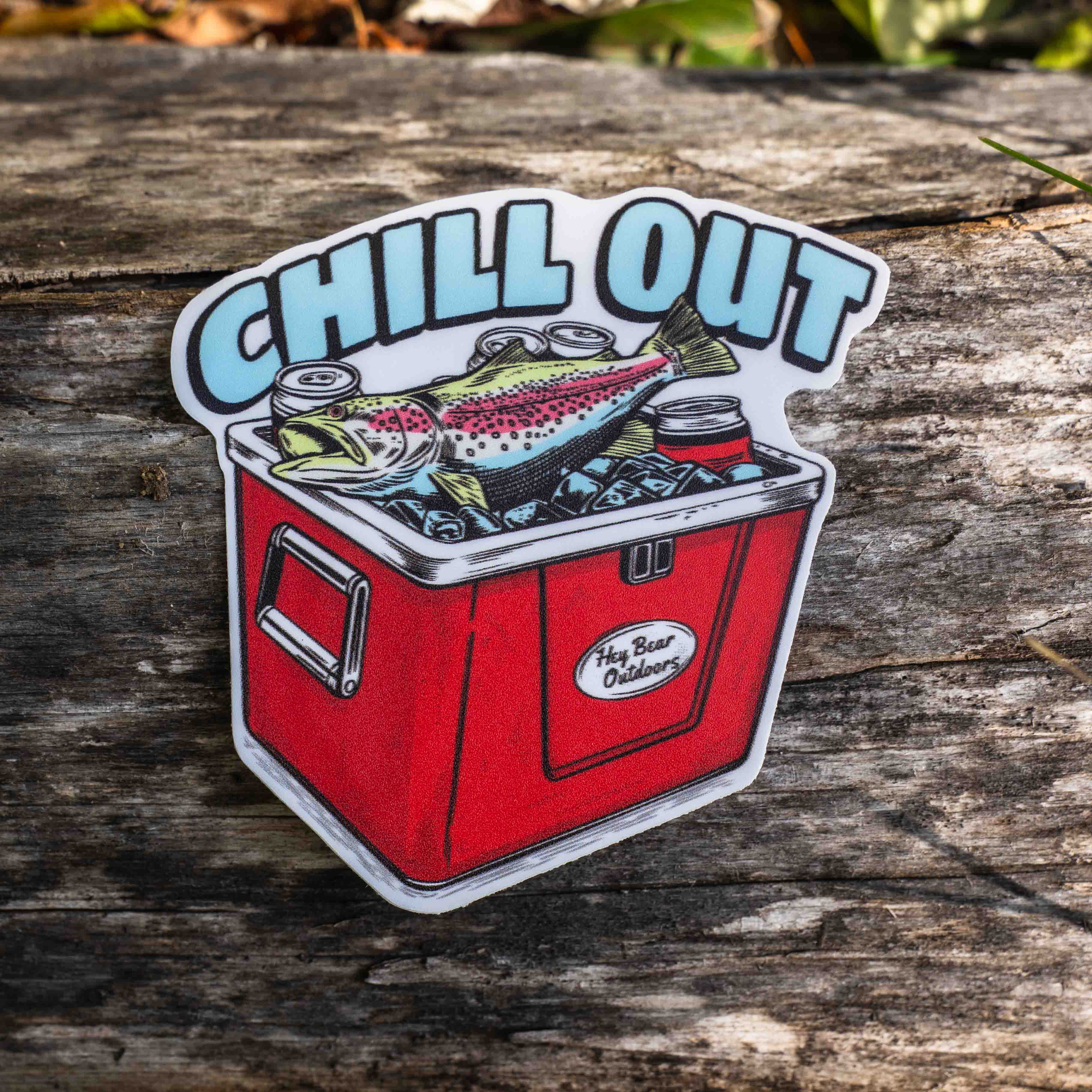 Chill Out - Fishing Cooler Sticker