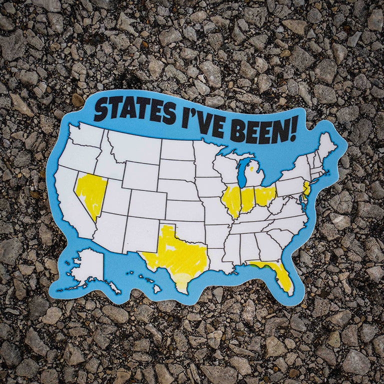 States I've Been Map DIY Sticker