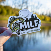 MILF - Man I Love Fishing Sticker