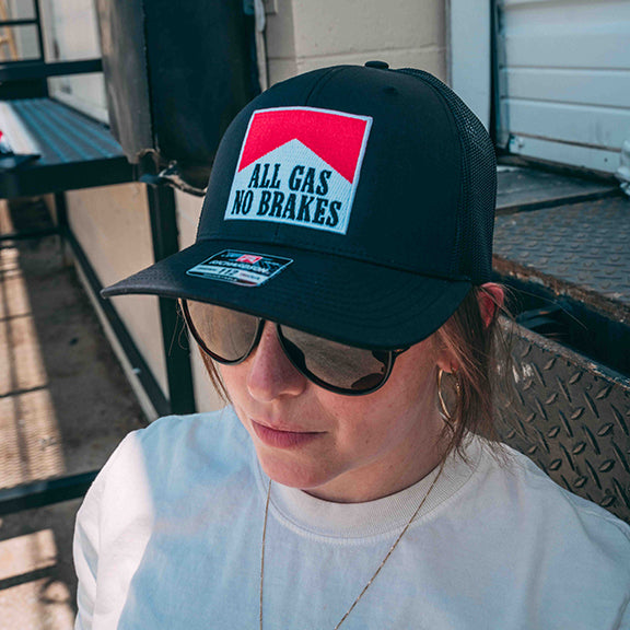ALL GAS - NO BRAKES - Black/Black Mesh Richardson 112 Hat