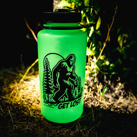 BIGFOOT Sasquatch Glow In the Dark Nalgene Wide Mouth 32oz Water Bottle