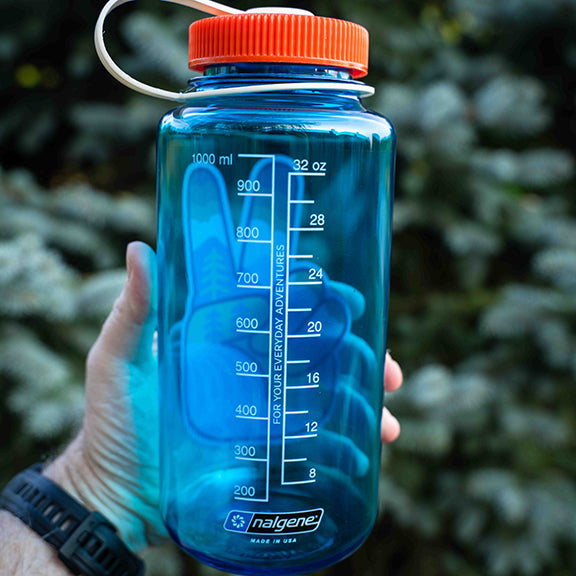 Wild Peace Nalgene 32oz Wide Mouth Water Bottle - BLUE
