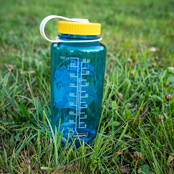 Hike The Shit Dino T-Rex Nalgene 32oz Wide Mouth Water Bottle - BLUE