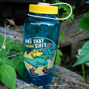Hike The Shit Dino T-Rex Nalgene 32oz Wide Mouth Water Bottle - BLUE