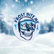 Frost Bite Me Skull Sticker