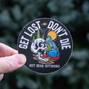 Get Lost - Don't Die Camping Skull Sticker