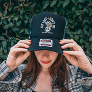 Get Lost - Don't Die - Black with White Mesh OTTO Trucker Snap Back Hat