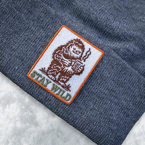 Stay Wild Bigfoot Sasquatch Drinking Coffee Patch