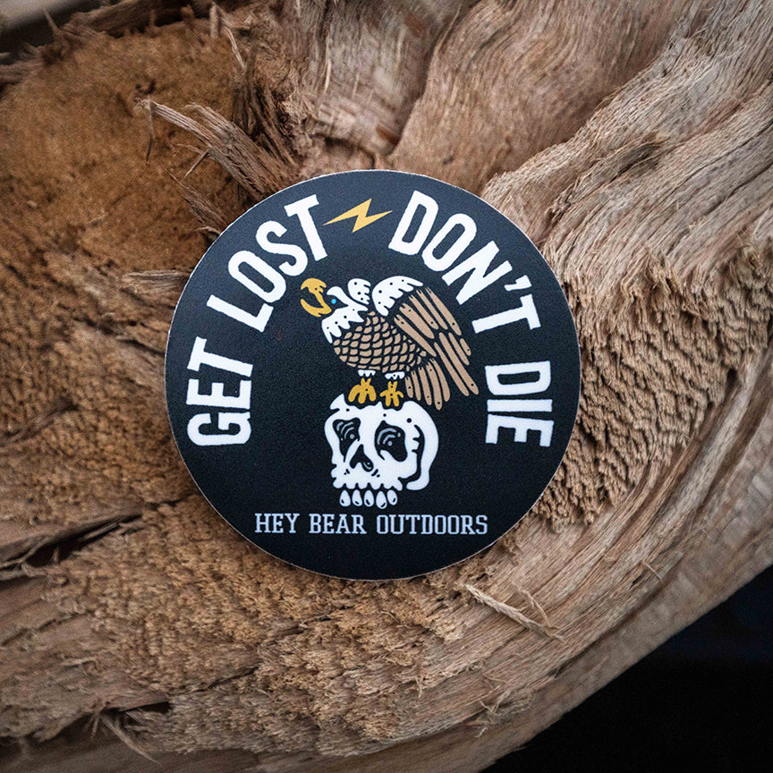 Get Lost - Don't Die Eagle Skull Sticker