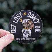 Get Lost - Don't Die Eagle Skull Sticker