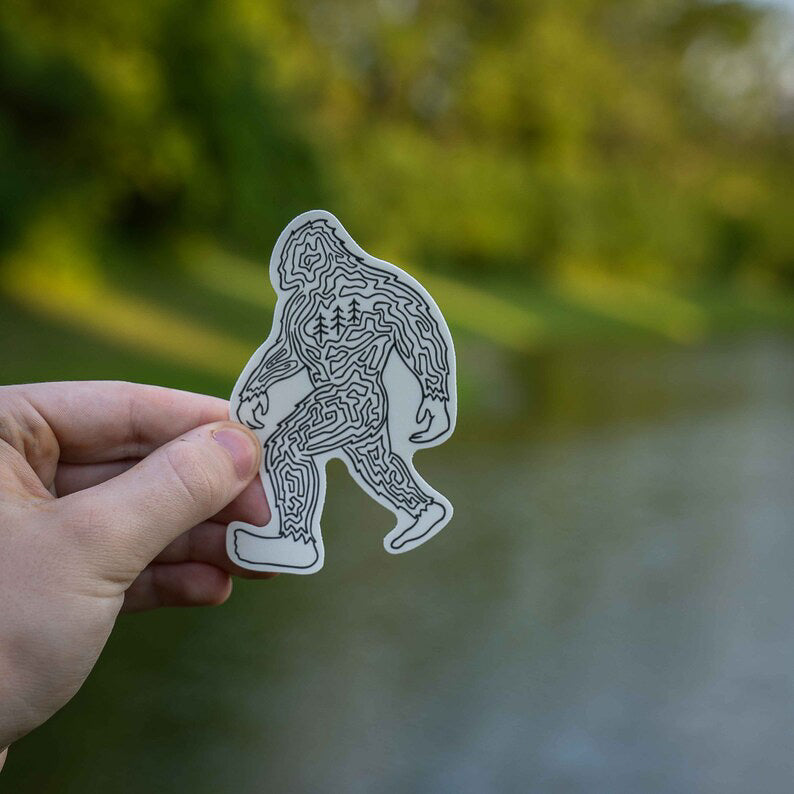 Find Bigfoot Maze Sticker