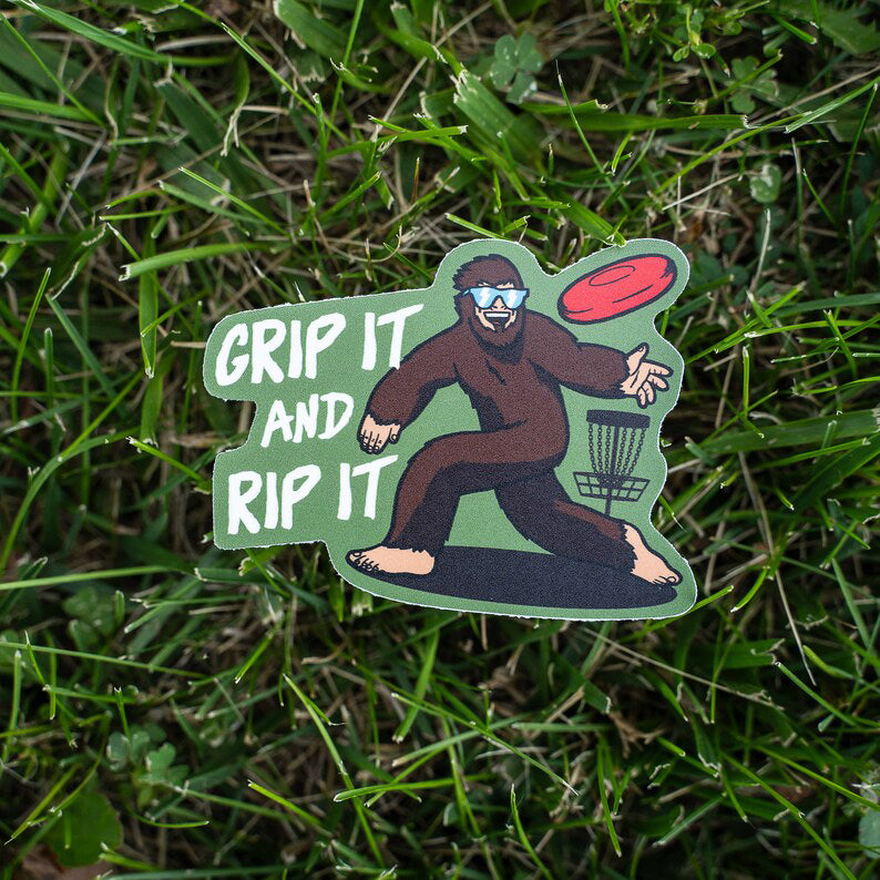 Disc Golf Grip It and Rip It Sticker