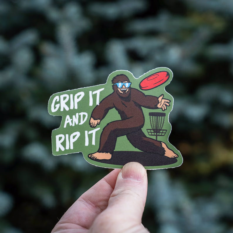 Disc Golf Grip It and Rip It Sticker