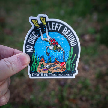 No Disc Left Behind Disc Golf Sticker