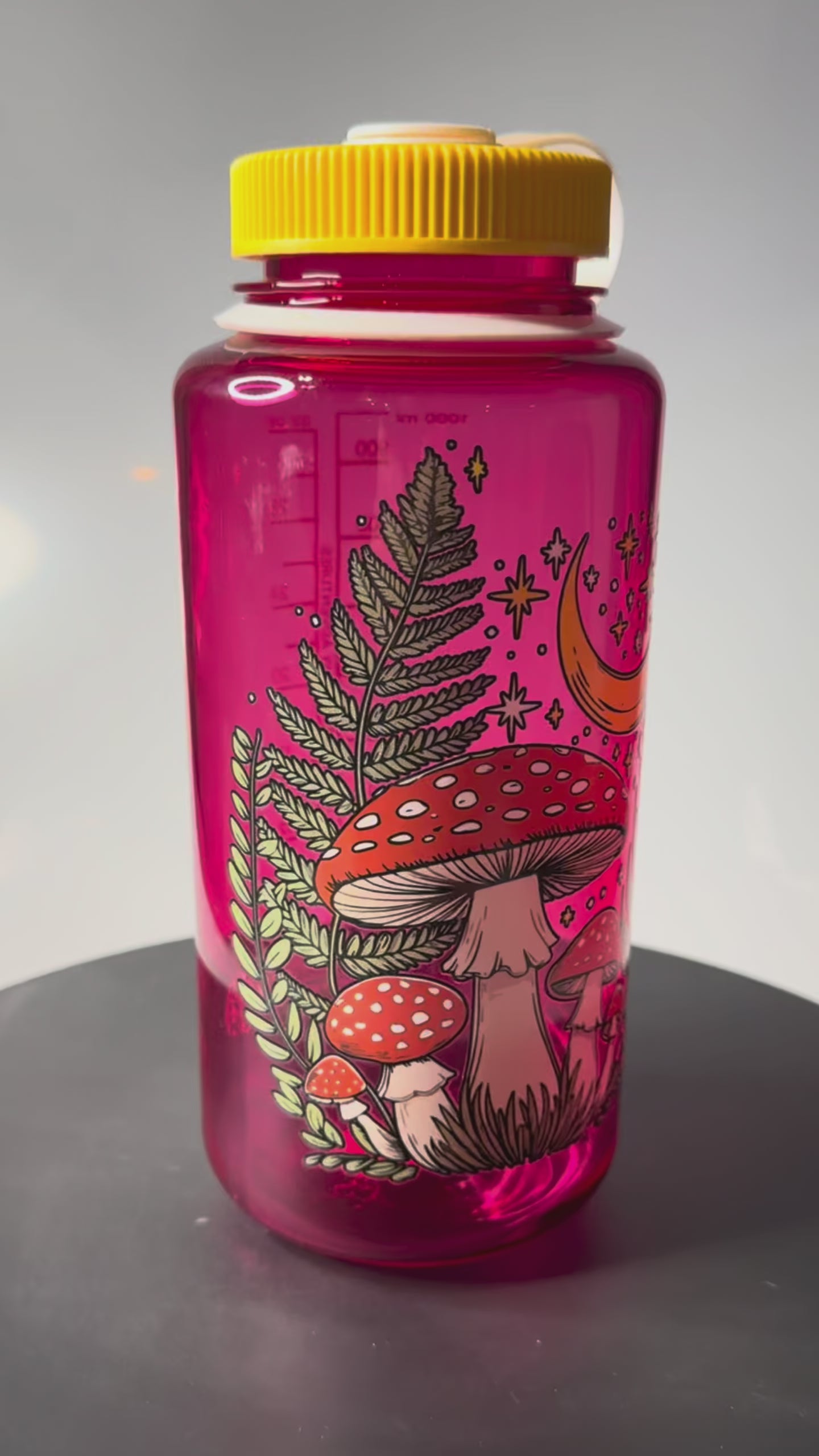 Load video: Mystical Mushroom Nalgene 32oz Wide Mouth Water Bottle