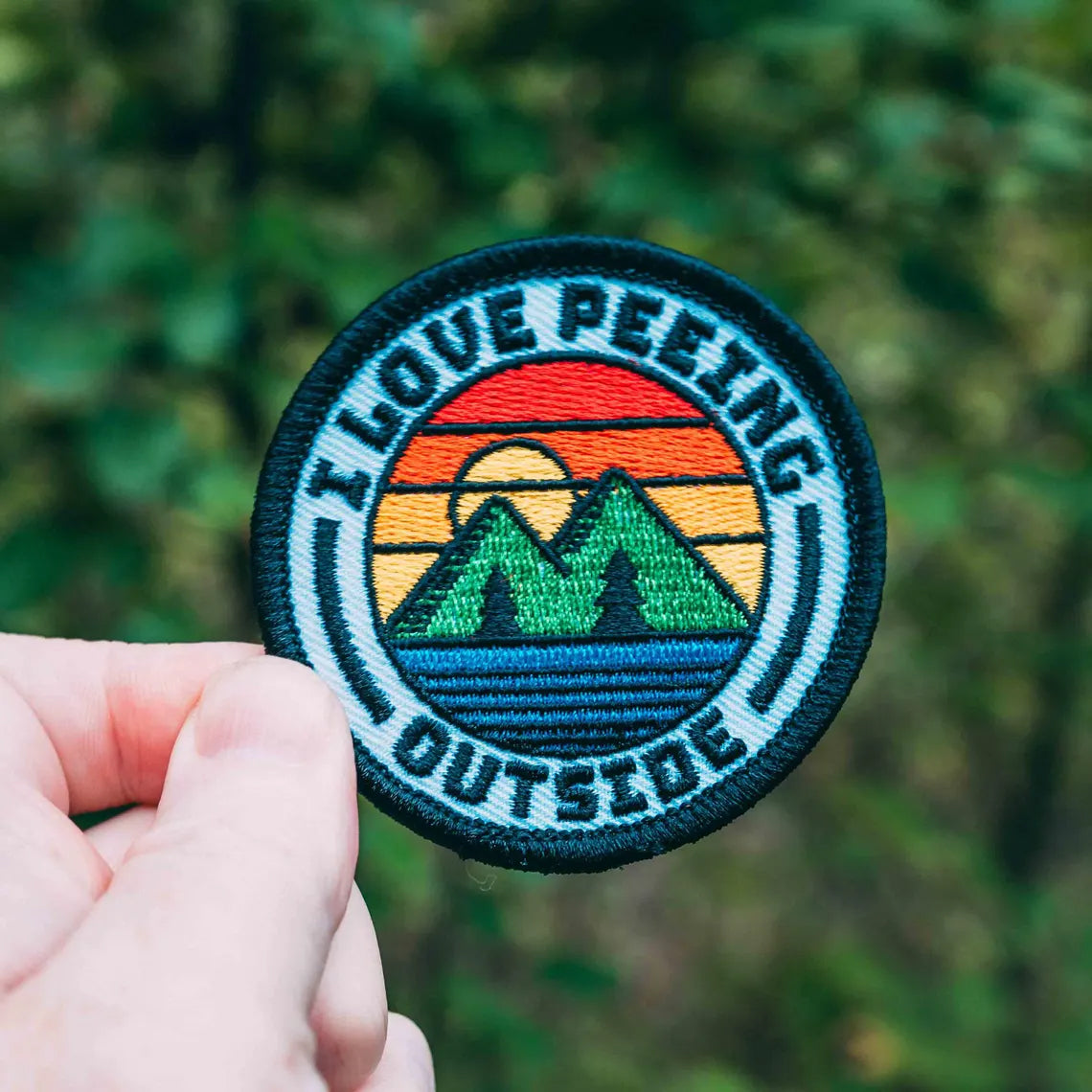 I Love Peeing Outside Embroidered Patch