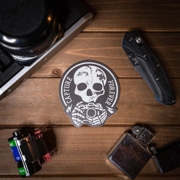 Capture Forever Skull Photography Sticker