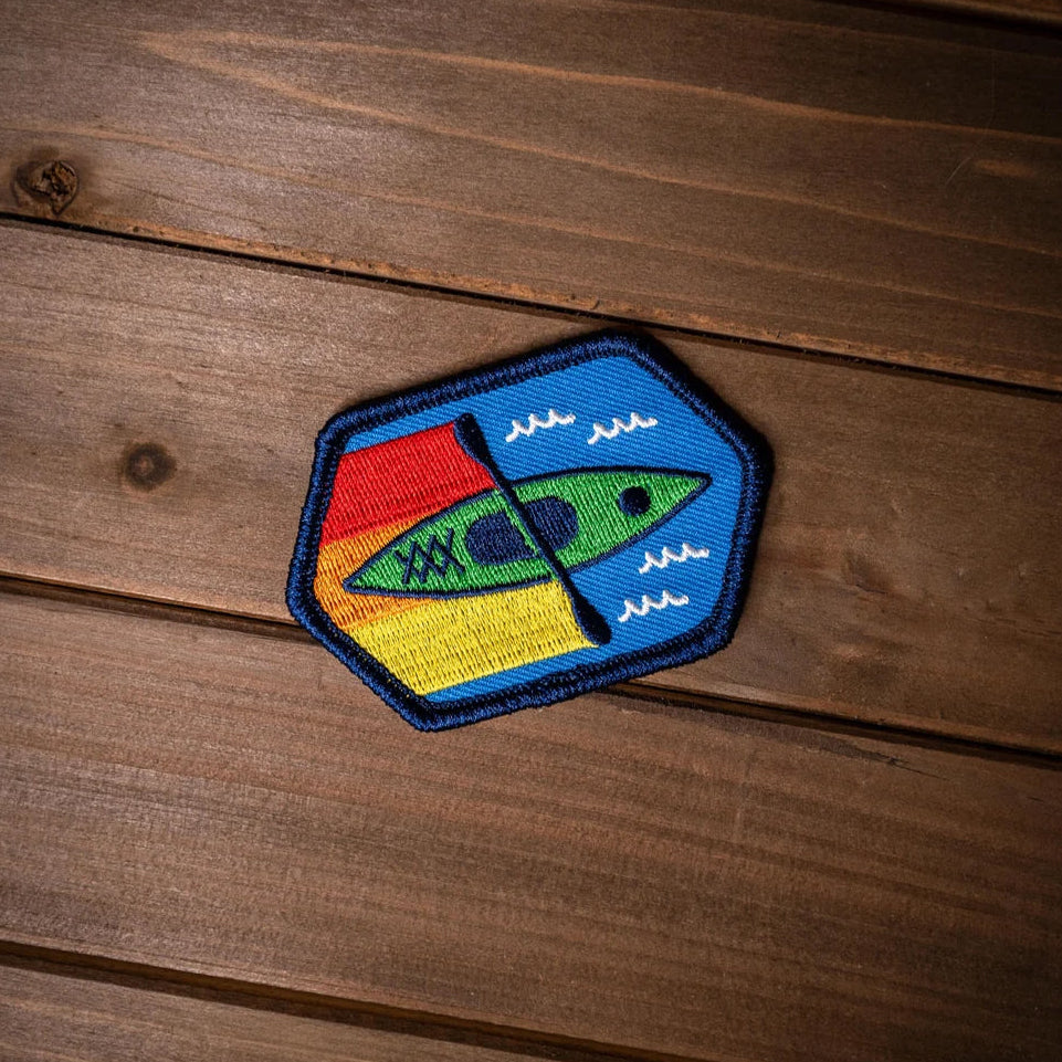 Kayaking Embroidered Patch